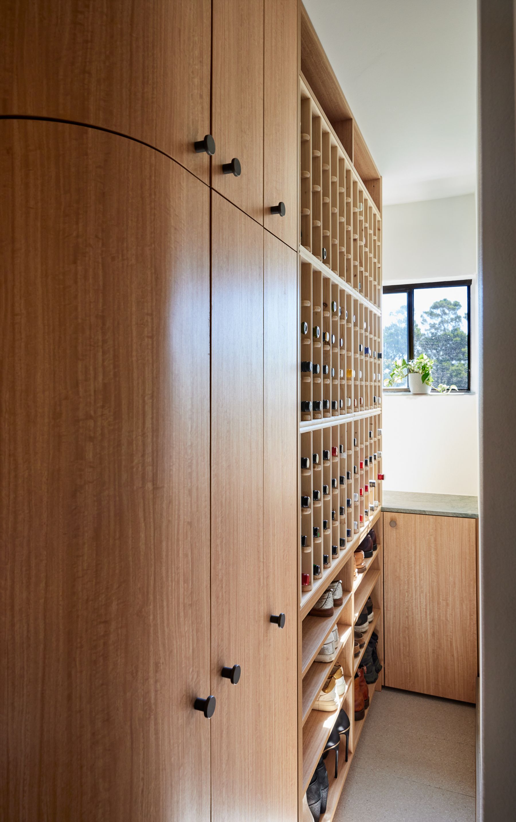 Cupboards and wine storage