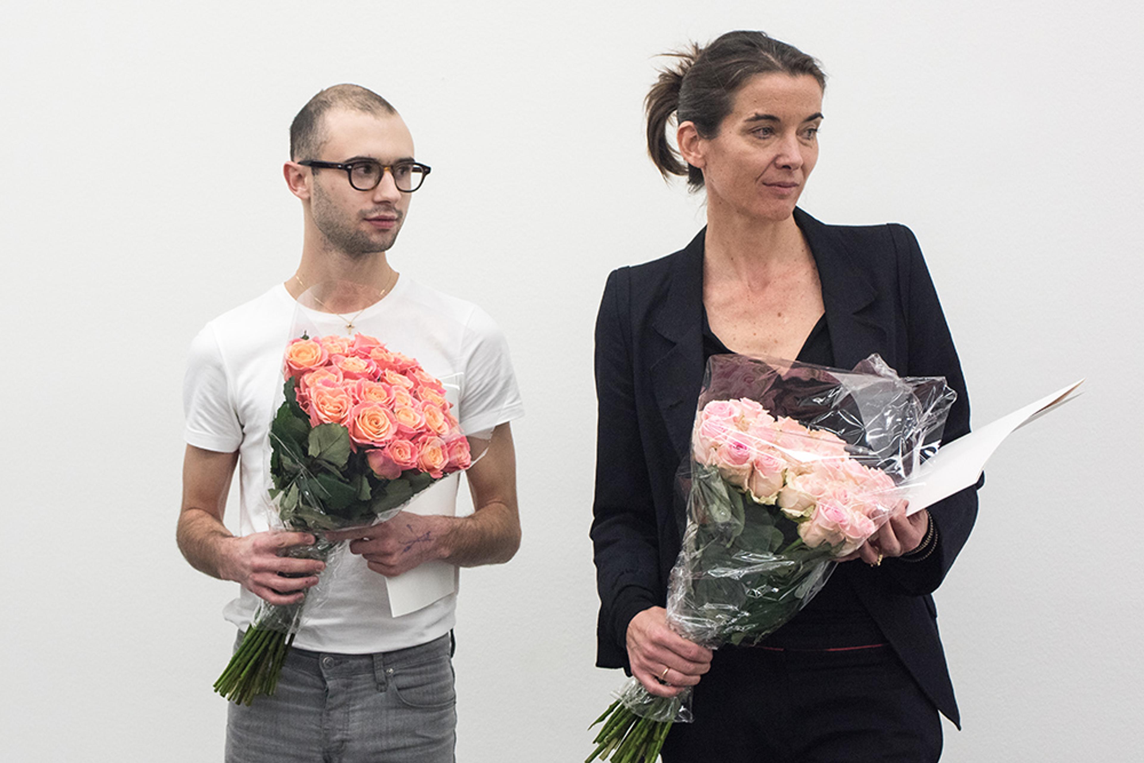 Award Ceremony: Philippe Wicht, Katja Schenker / Photo credit: Swiss Performance Art Award 2015