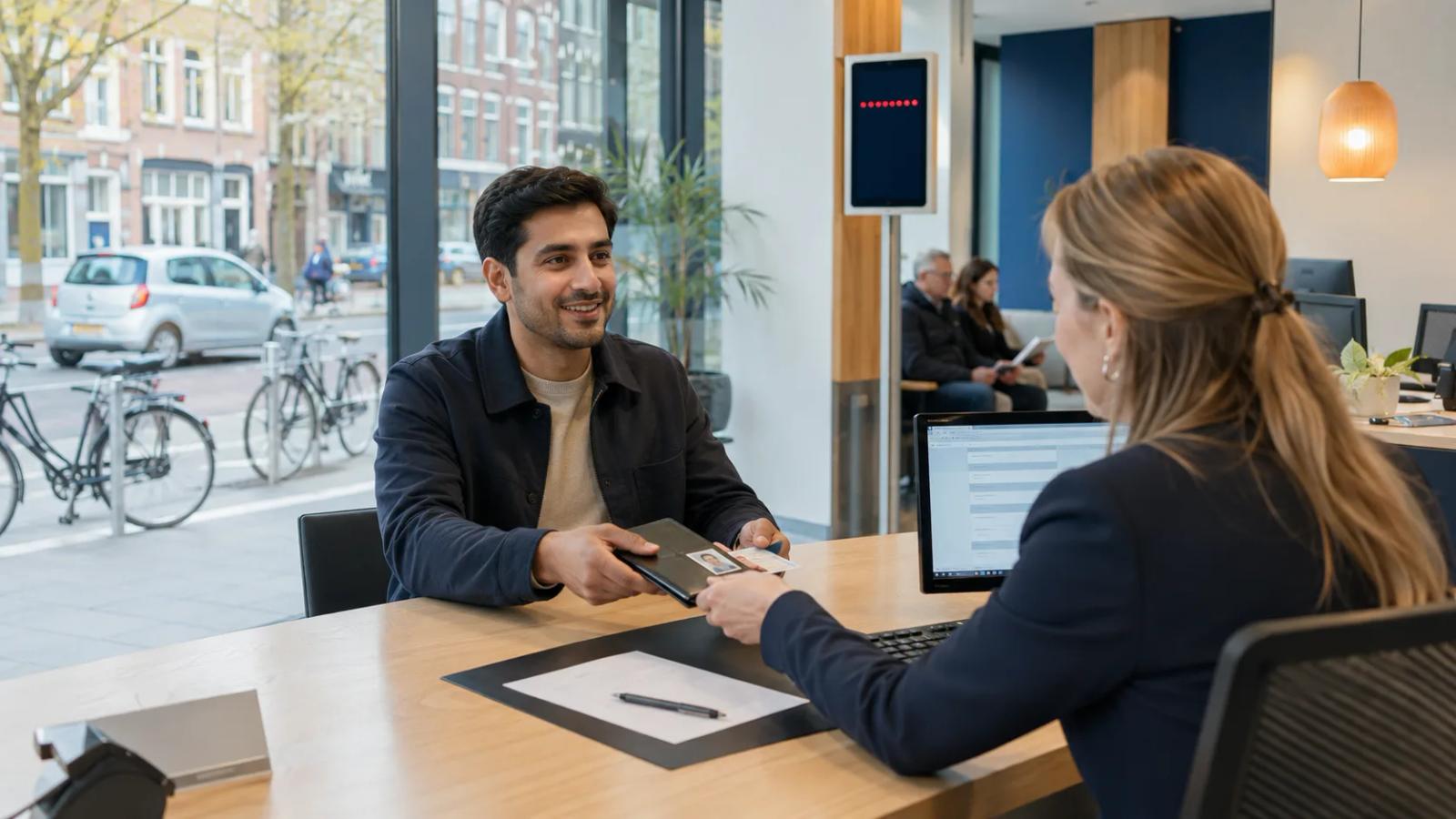 Expat preparing documents to exchange a foreign driving licence in the Netherlands