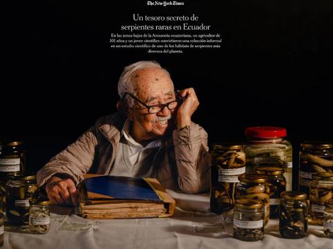 Proyecto Serpientes de Mera en el New York Times