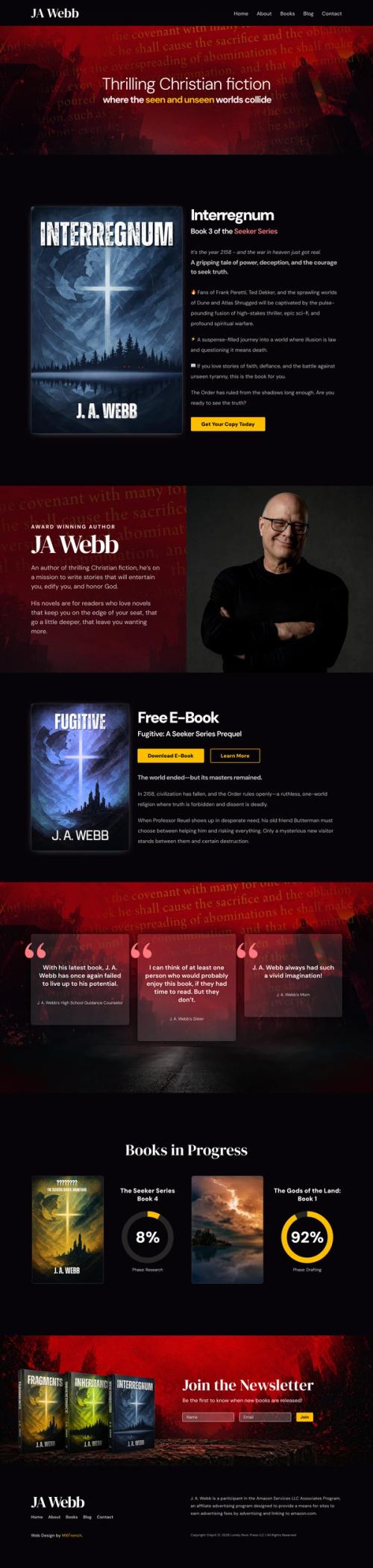 J. A. Webb Redesign-screenshot