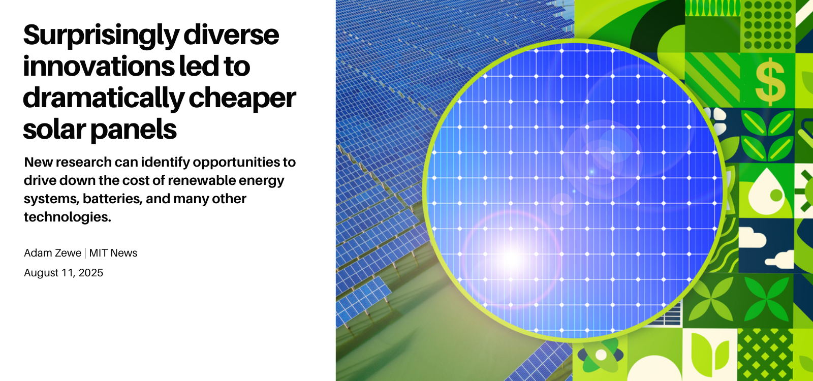 MIT: Innovations That Made Solar Costs Decline Over 50 Years