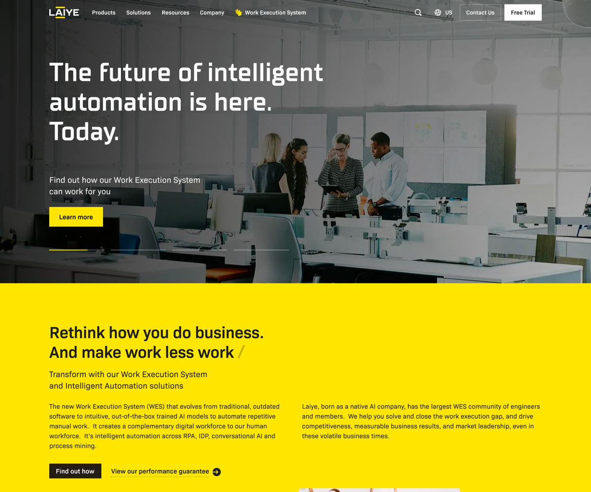 Home page of the Laiye website