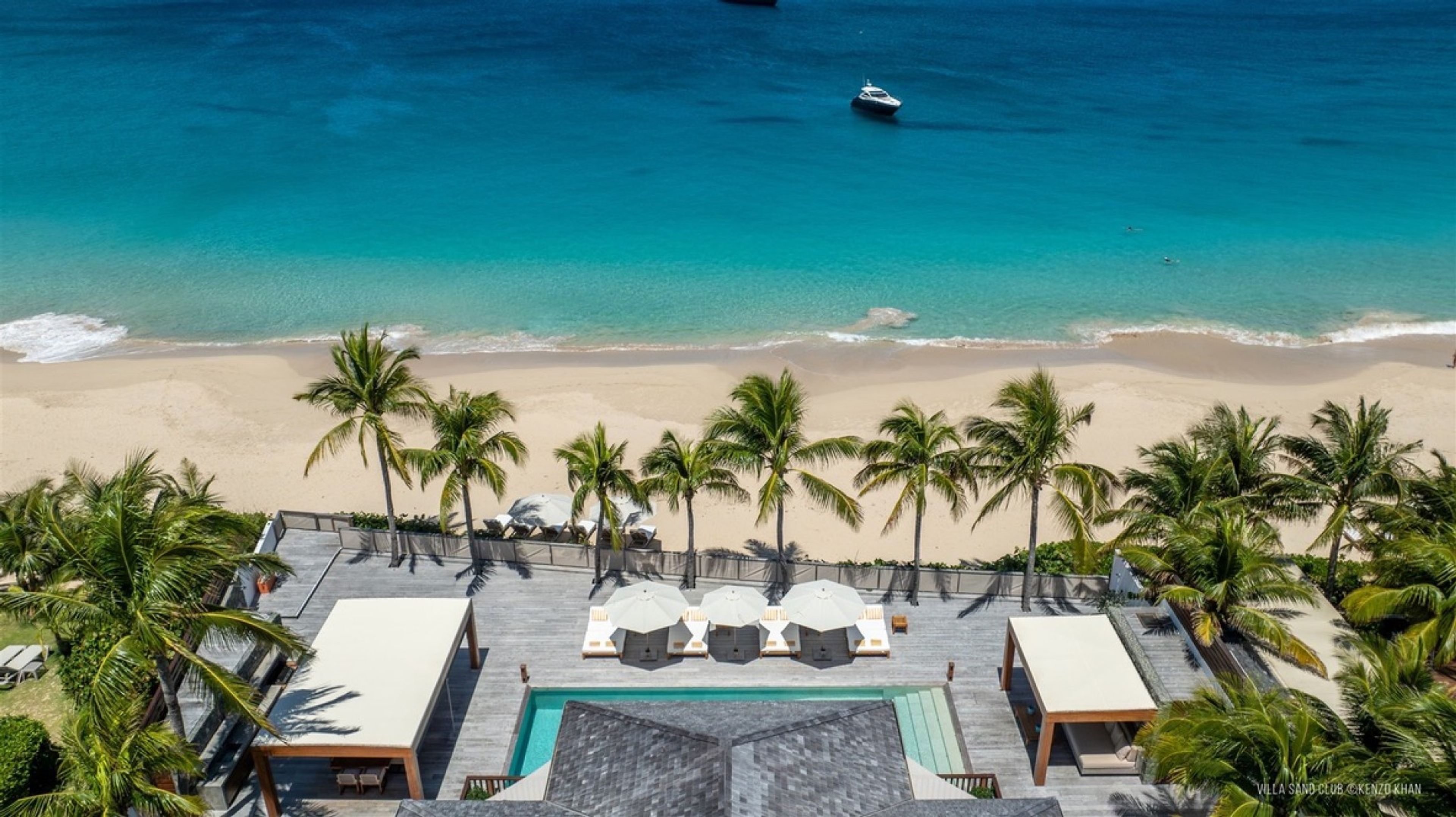 Main view of villa Sand Club in Flamands, St. Barts
