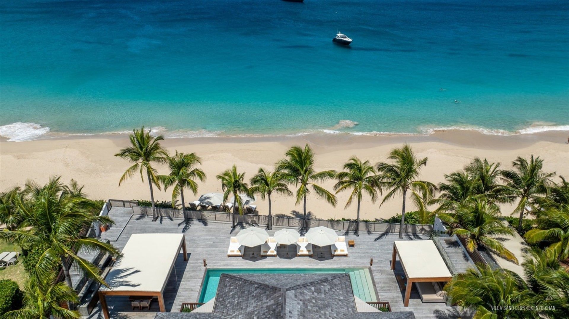 Main view of villa Sand Club in Flamands, St. Barts