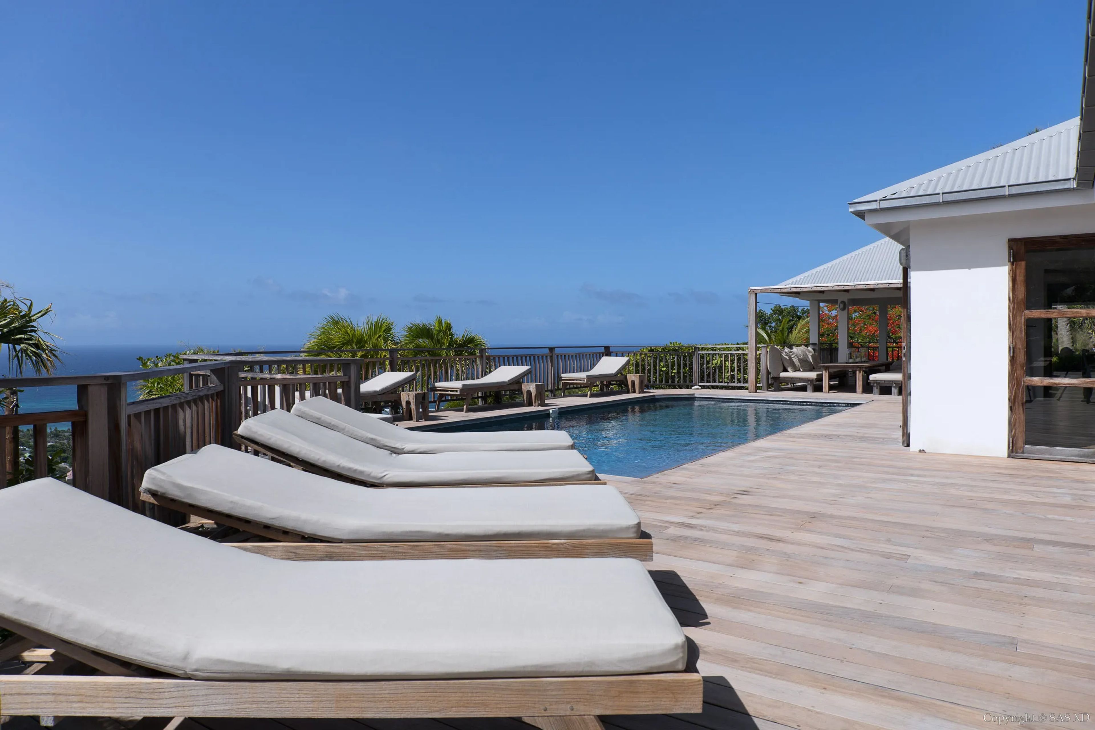 Main view of villa Bibi in Vitet, St. Barts