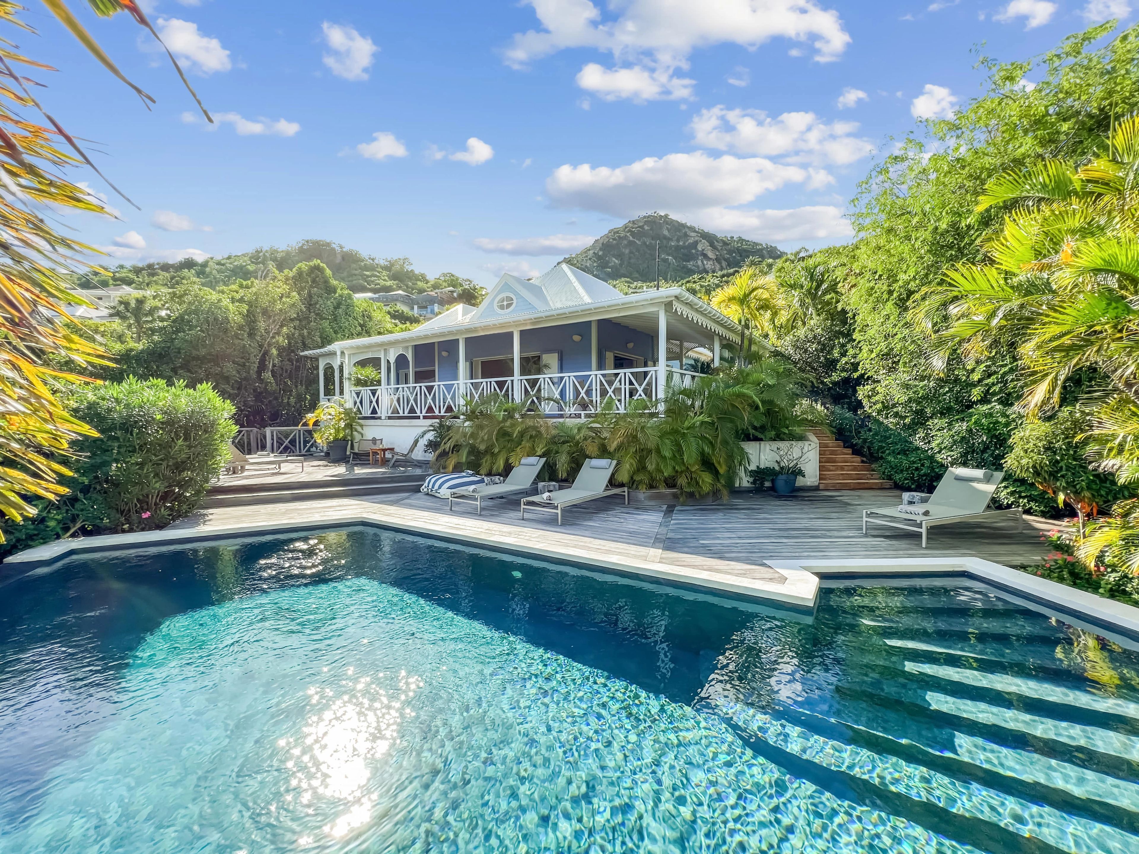 Main view of villa Kermao in Vitet, St. Barts