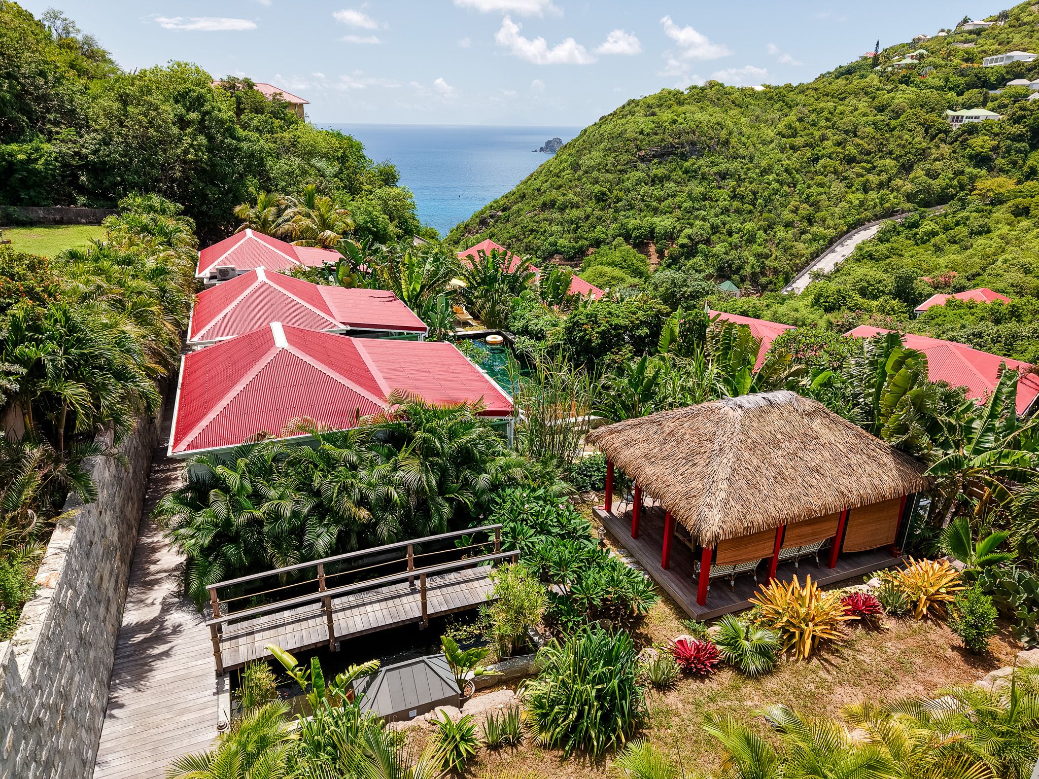 Main view of villa Lodge Pinta in Colombier, St. Barts