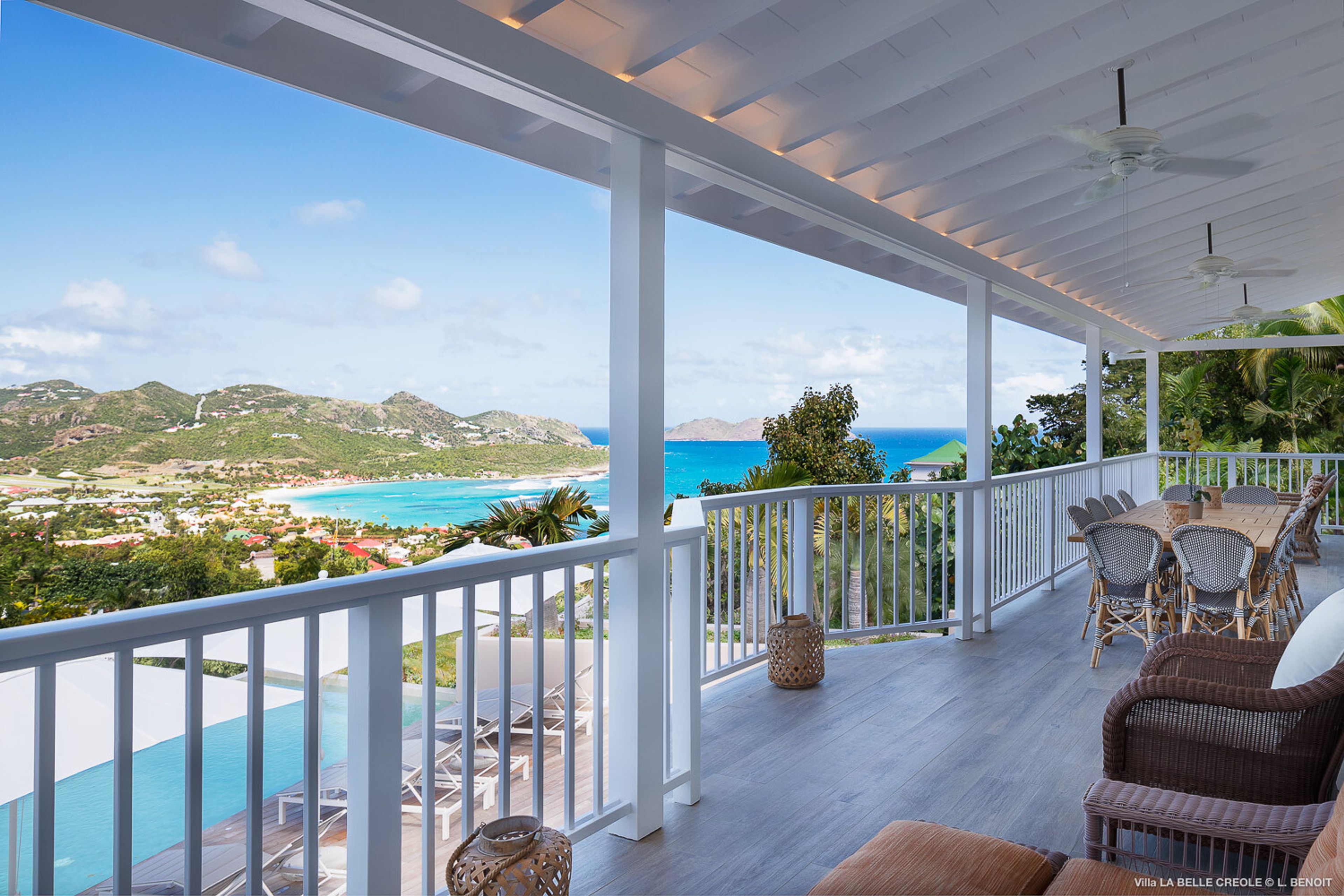 Main view of villa La Belle Créole in St Jean, St. Barts
