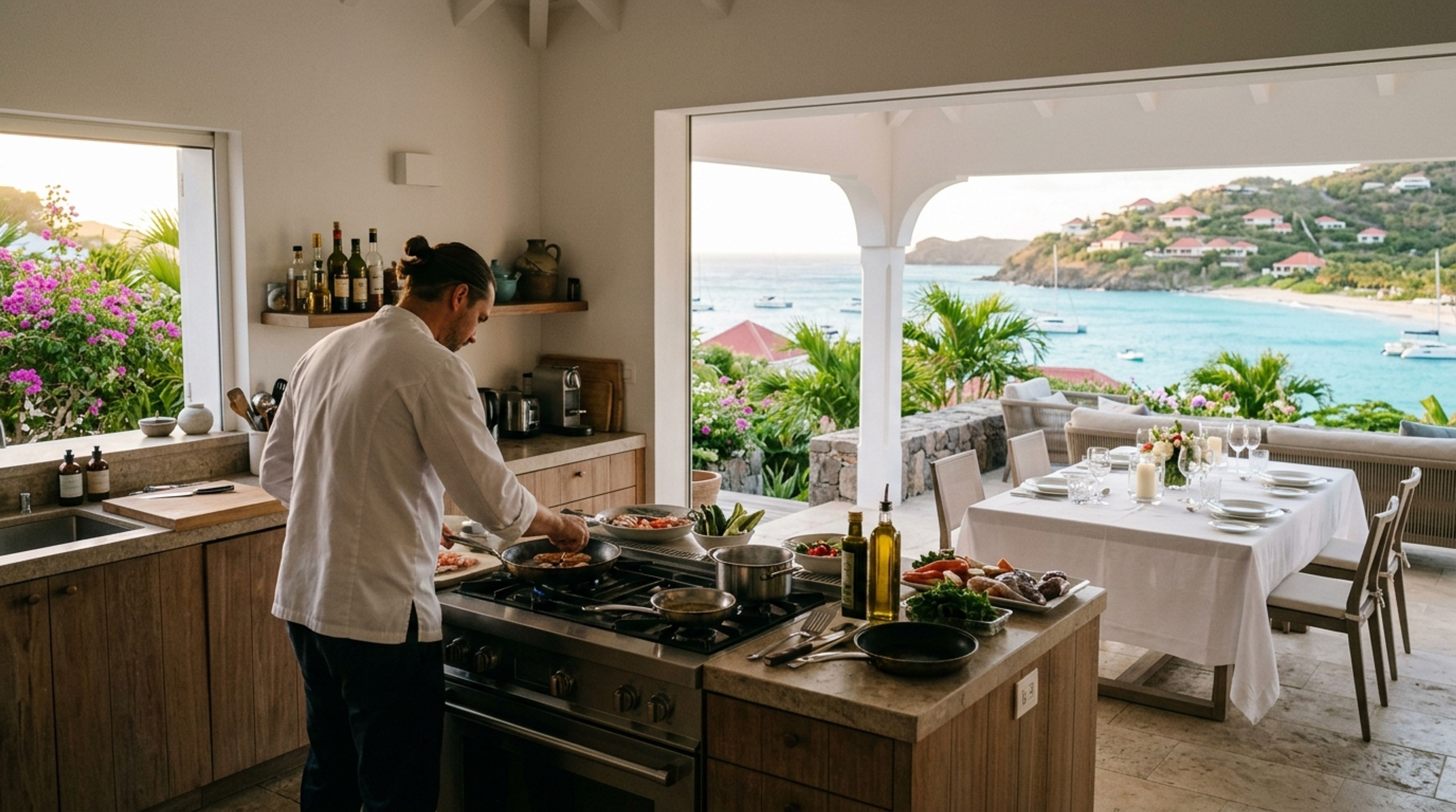 Chef privé à Saint-Barth : tout ce qu'il faut savoir avant de réserver