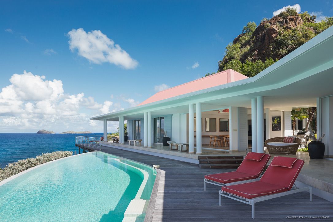 Main view of villa Reef Point in St Jean, St. Barts