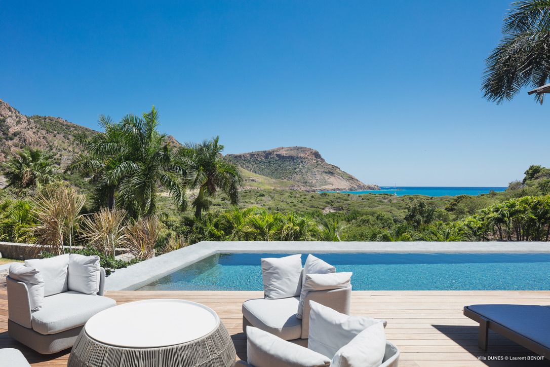 Main view of villa Dunes in Saline, St. Barts