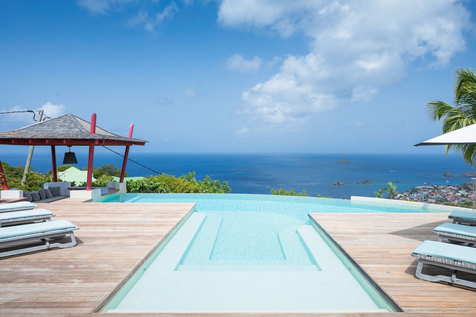 Main view of villa Blue Swan in Lurin, St. Barts
