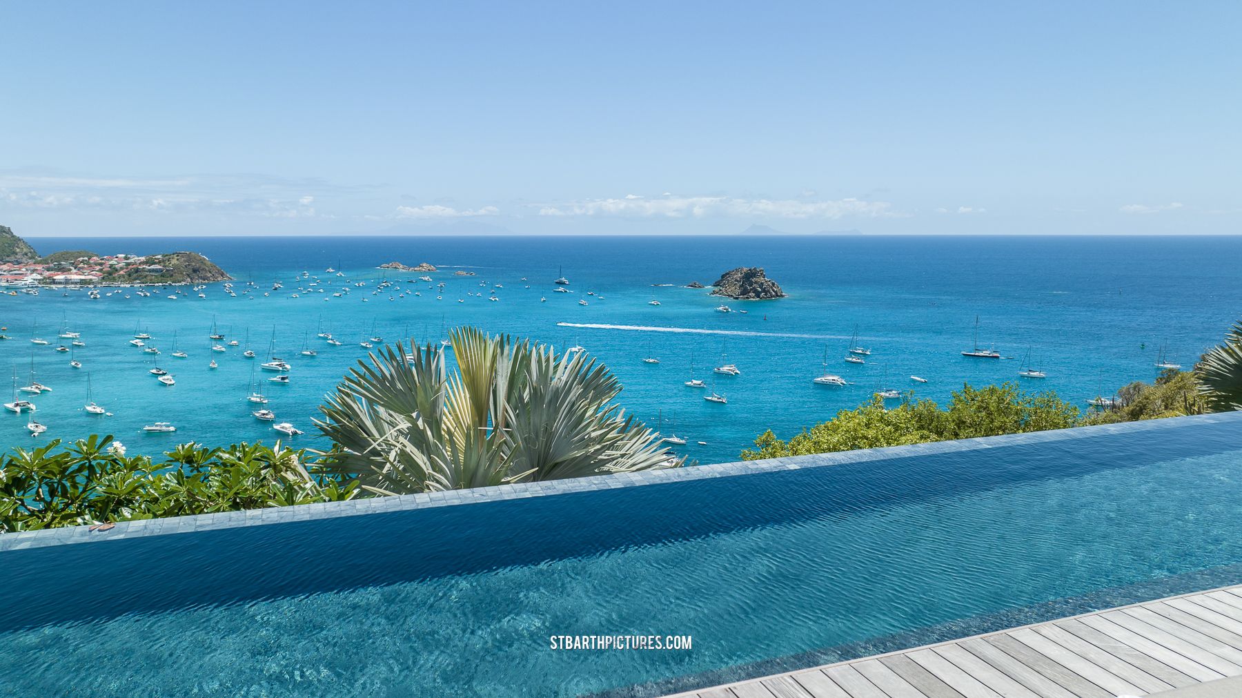 Main view of villa Utopic in Corossol, St. Barts