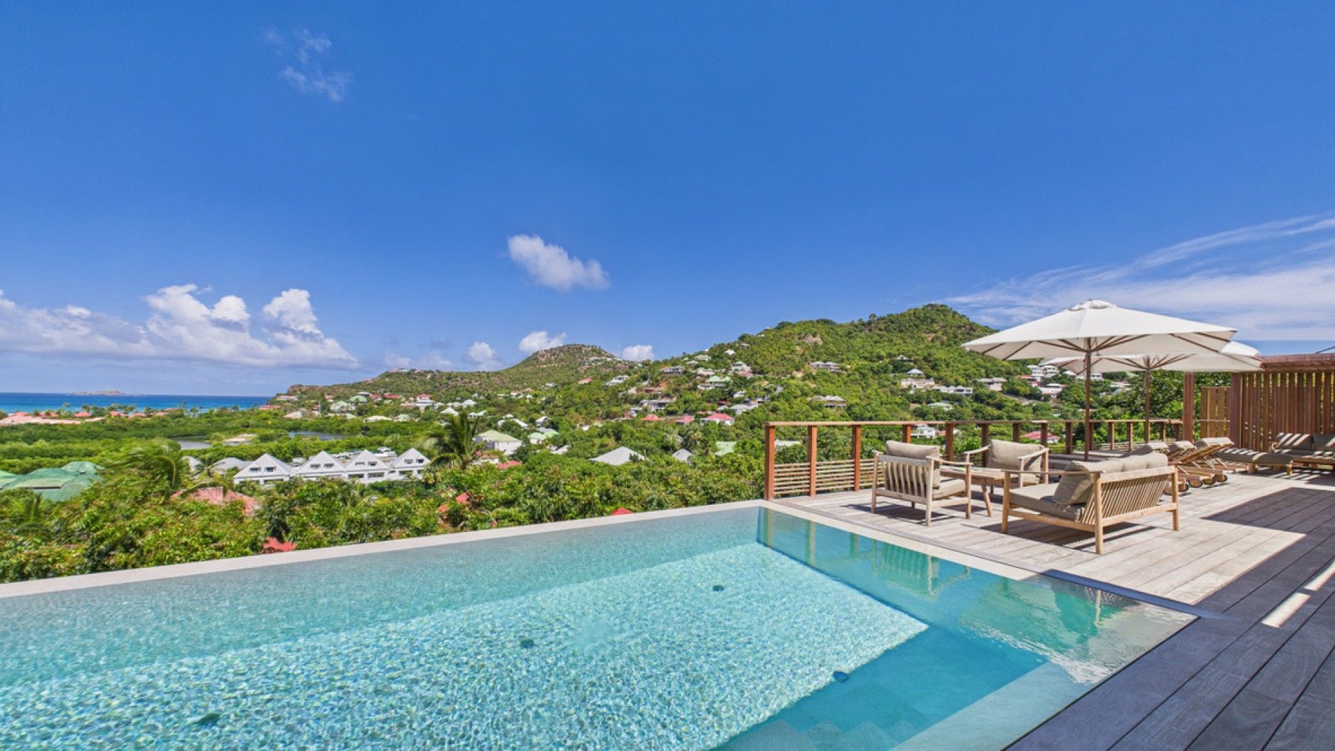 Main view of villa Bonnie in St Jean, St. Barts