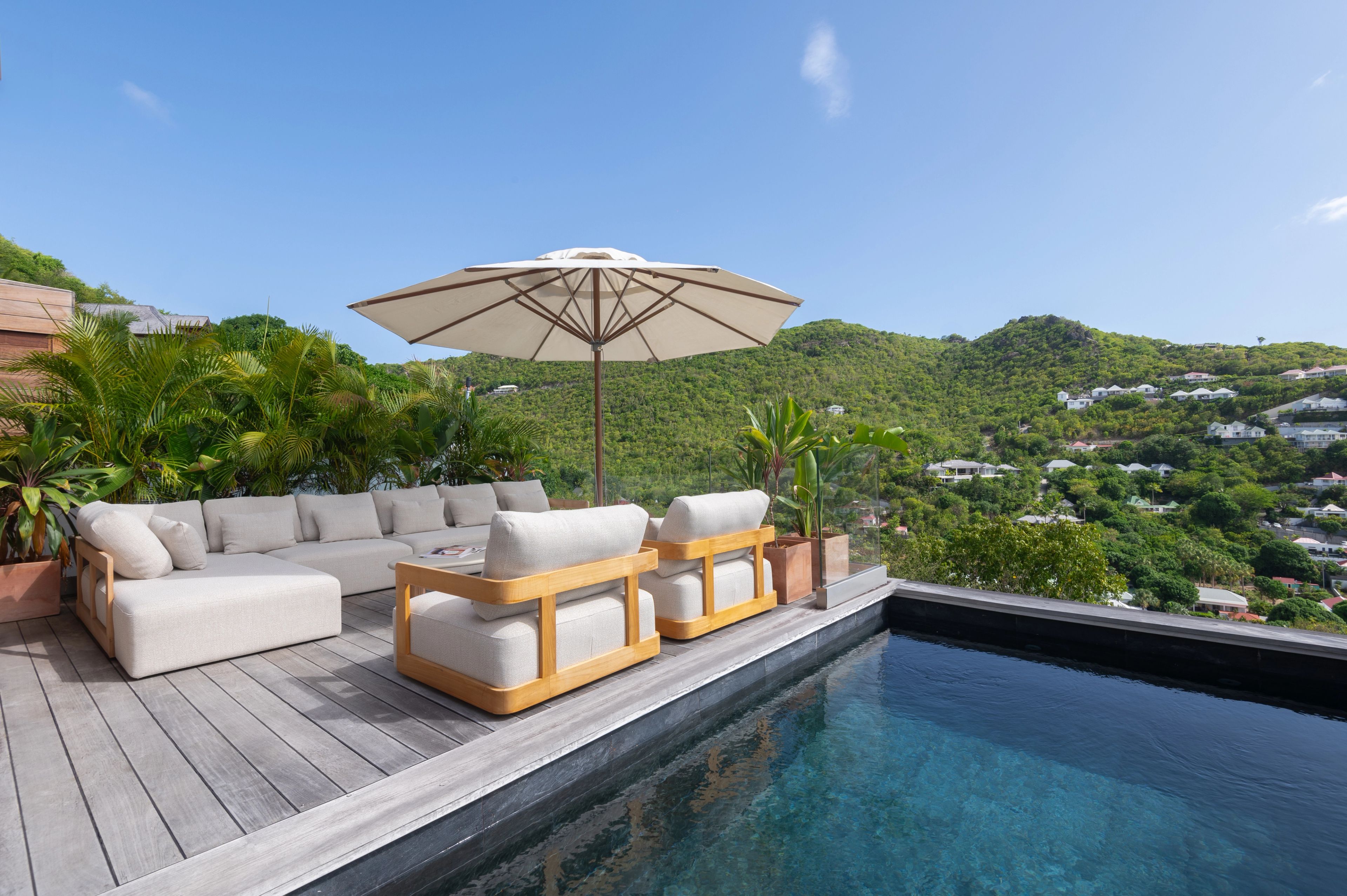 Main view of villa Twin in St Jean, St. Barts
