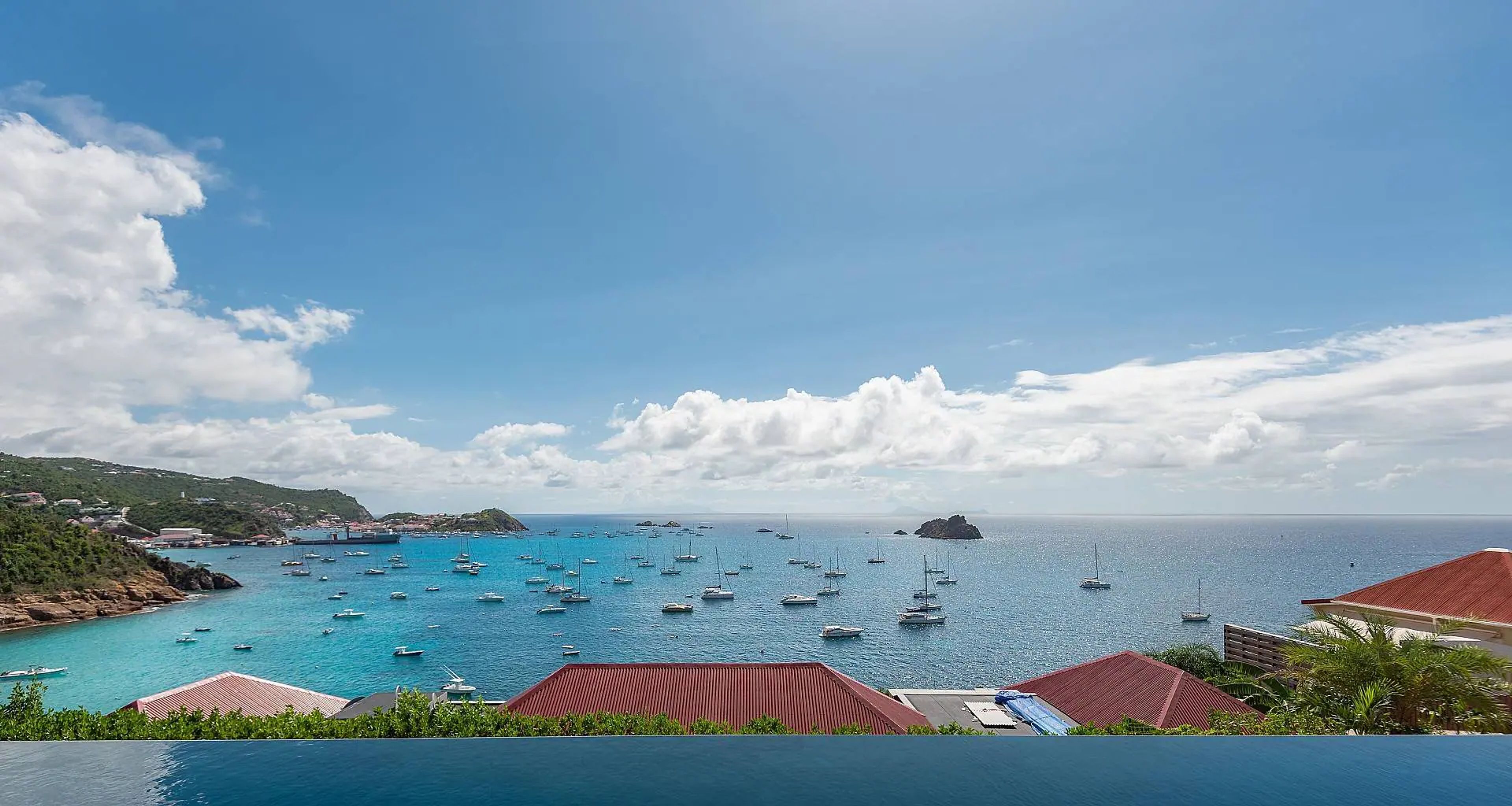 Main view of villa Bianca in Corossol, St. Barts