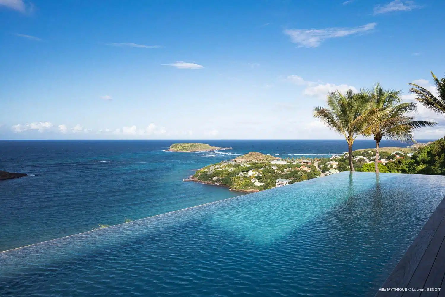 Main view of villa Mythique in Marigot, St. Barts