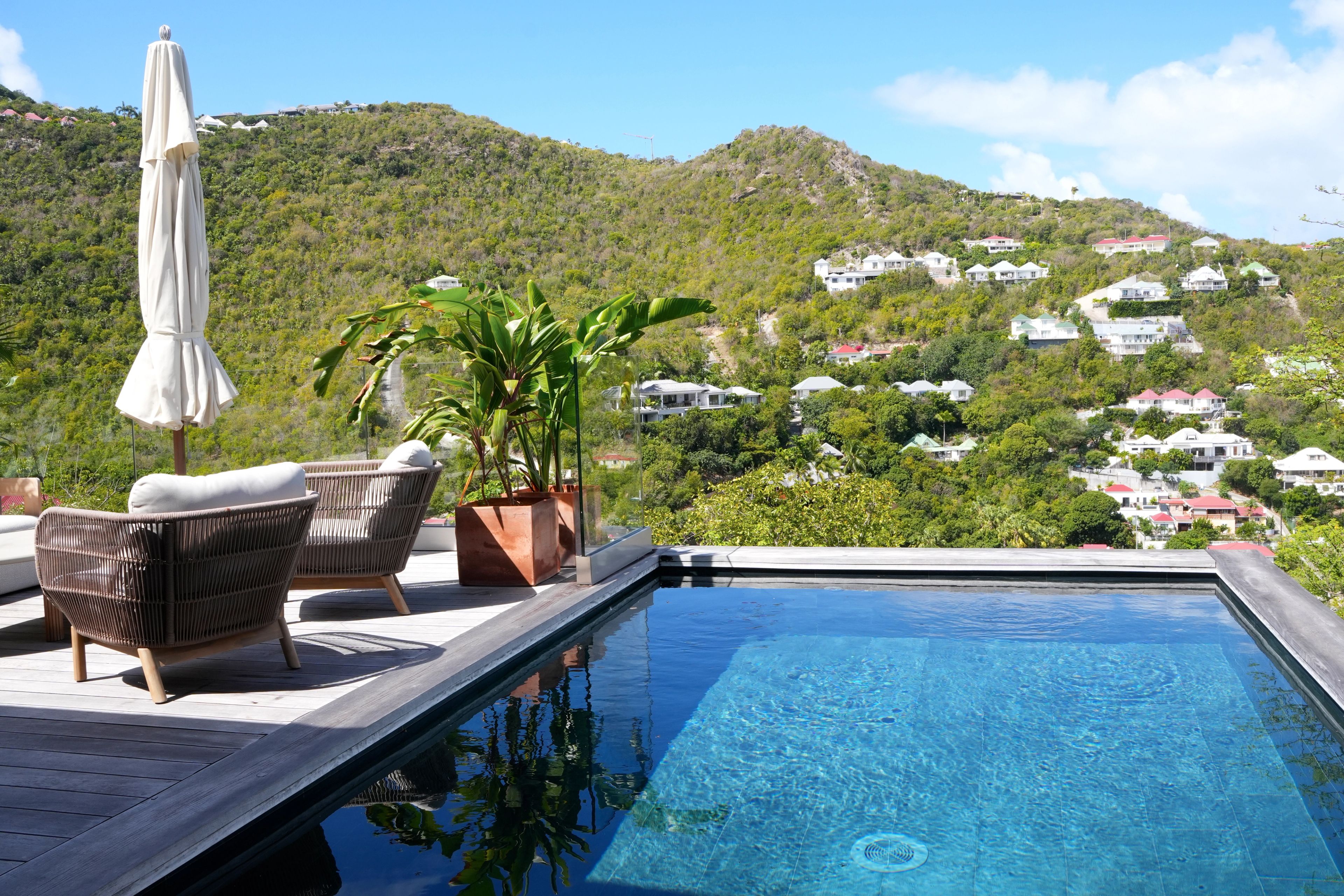 Main view of villa Twin in St Jean, St. Barts