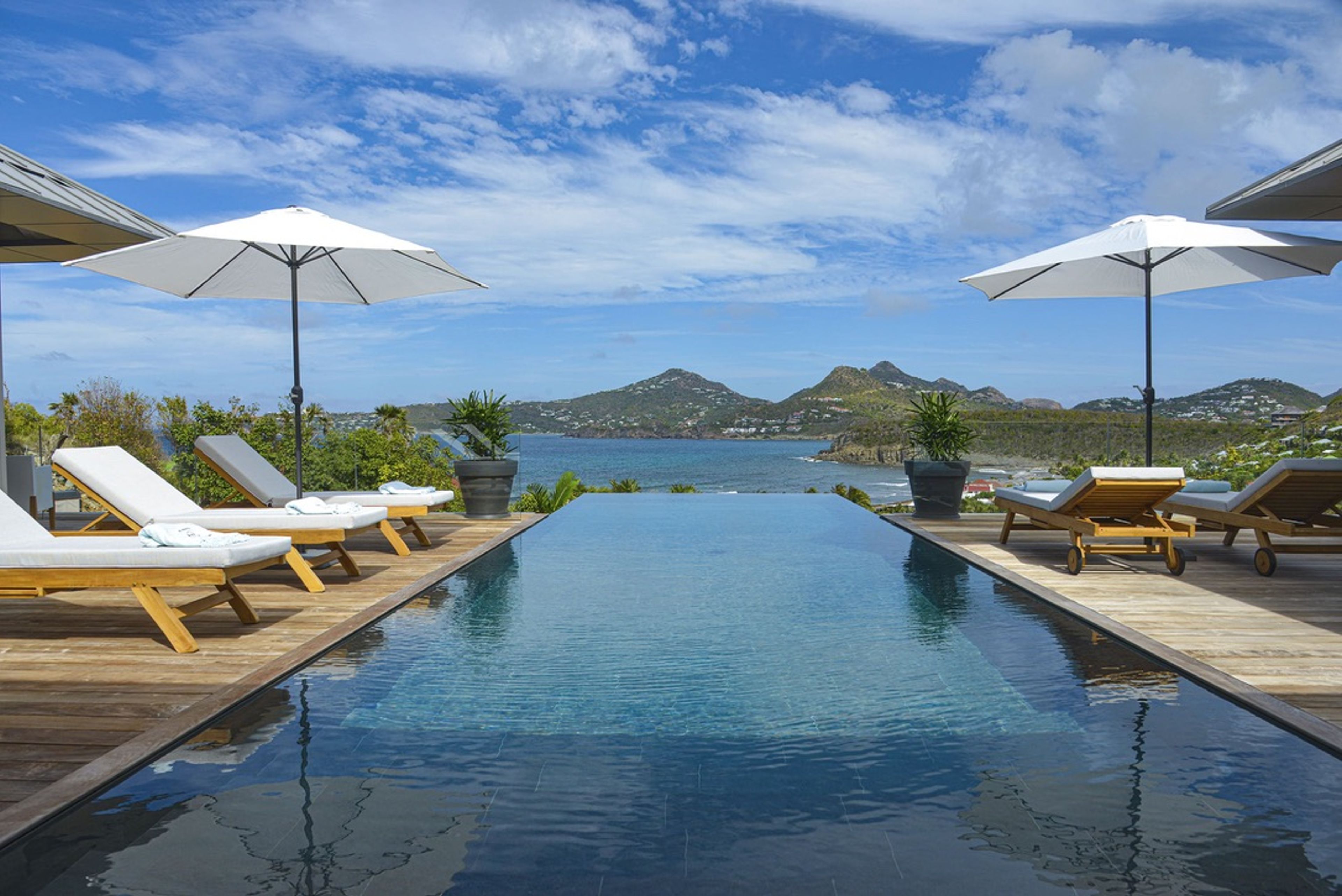 Main view of villa Marcel in Anse des Cayes, St. Barts