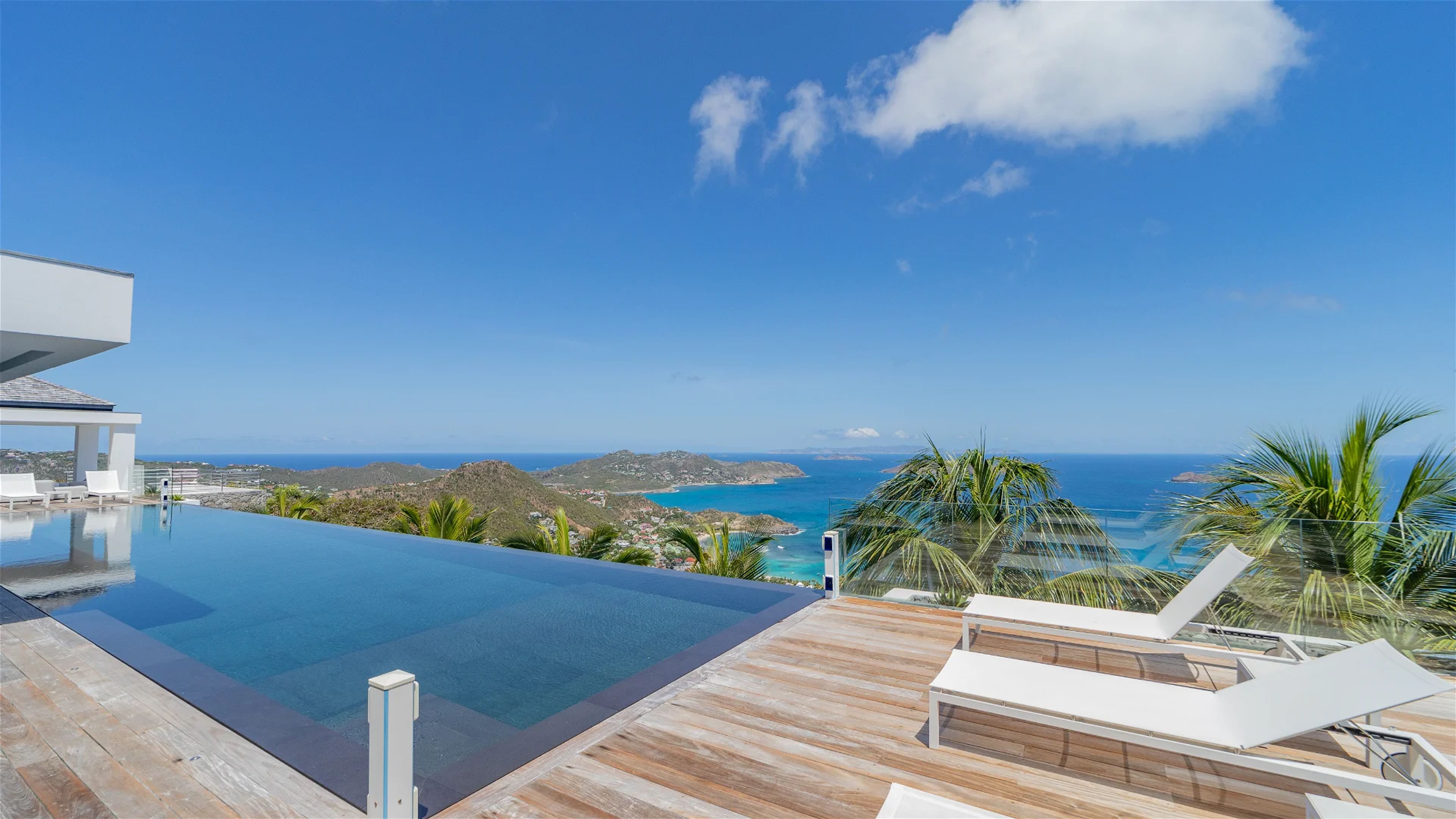 Main view of villa Ginger in Saline, St. Barts