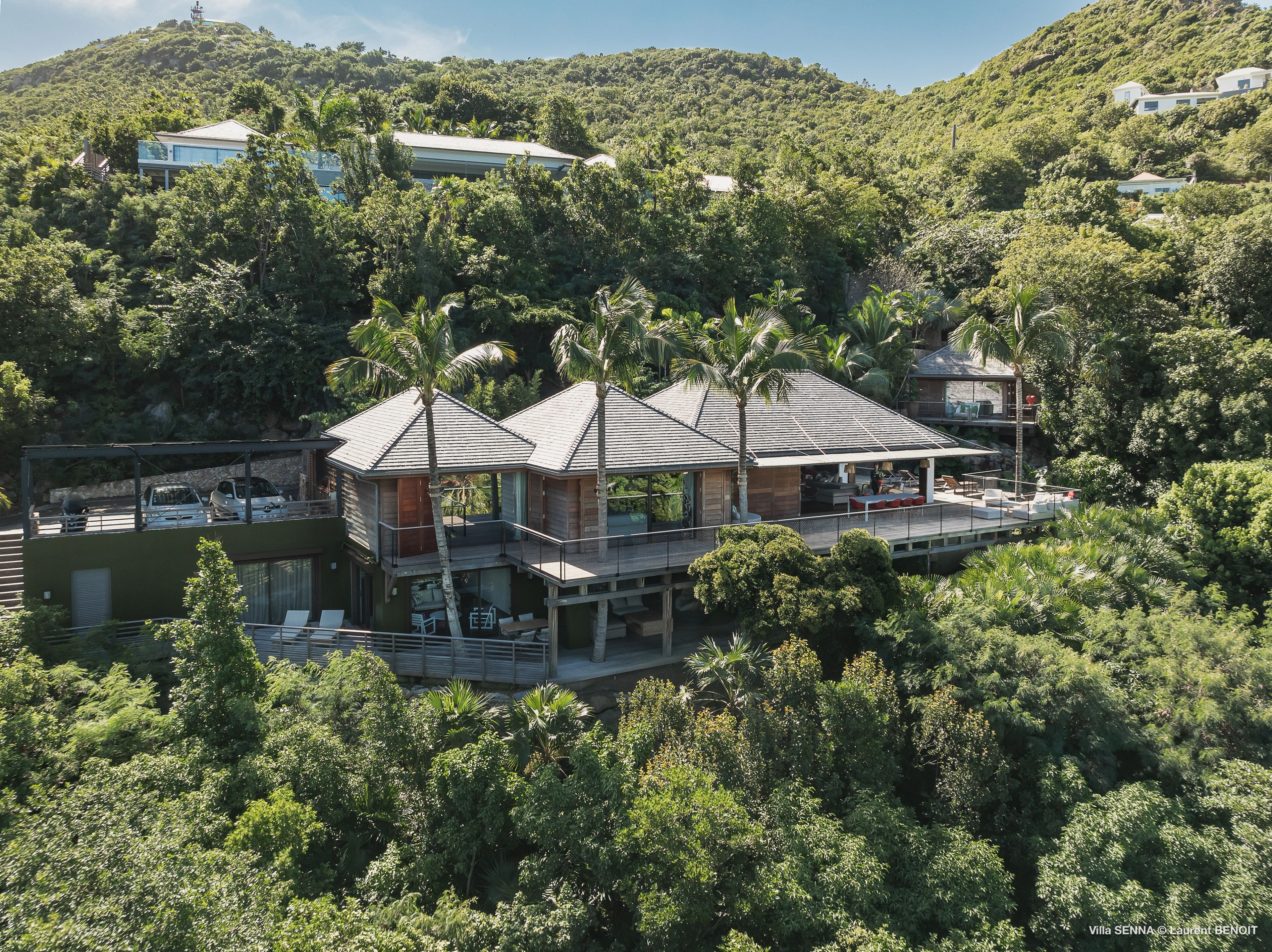Main view of villa Senna in St Jean, St. Barts