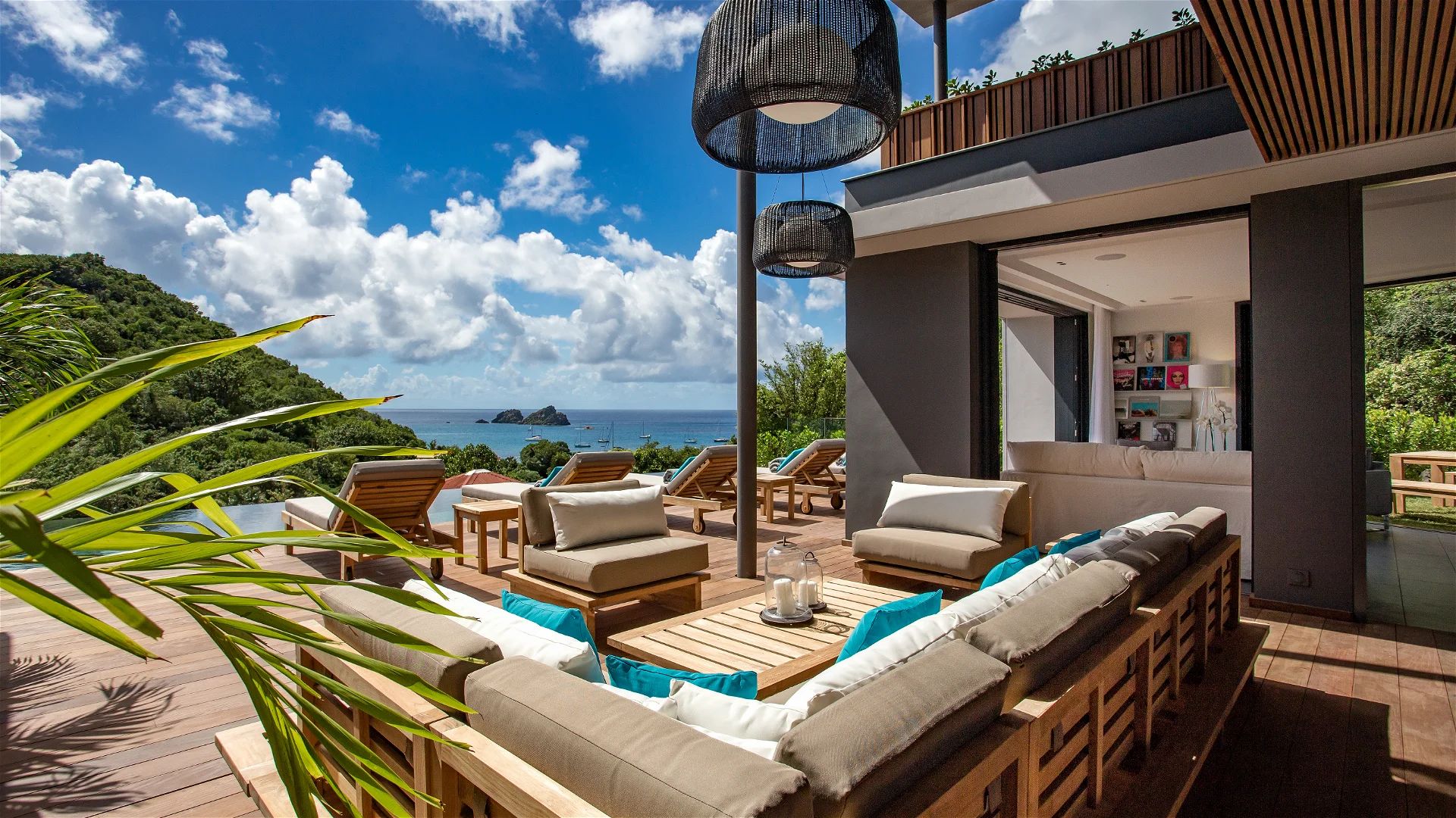 Main view of villa Sasha in Corossol, St. Barts