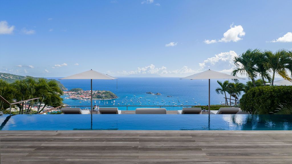 Main view of villa Ahava in Colombier, St. Barts