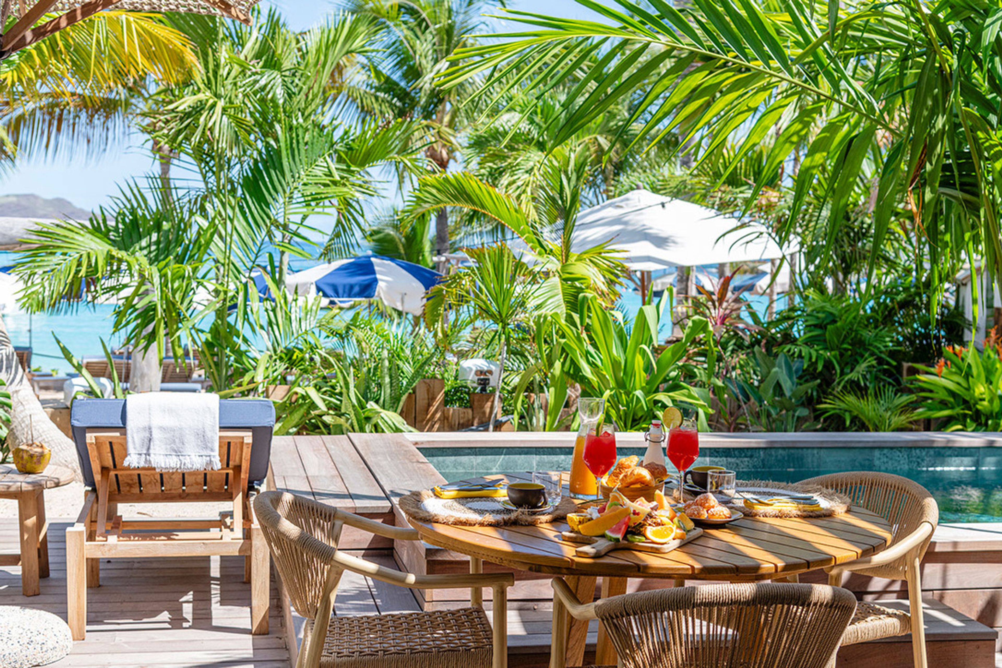 Main view of villa Sunset Corail in Saint-Jean Beach, St. Barts