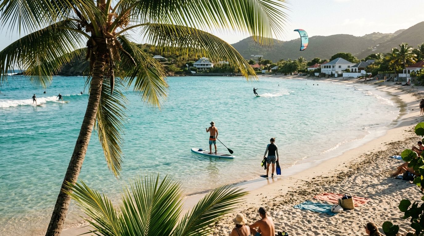 Activités nautiques à Saint-Barth : surf, kite, plongée et paddle, spot par spot