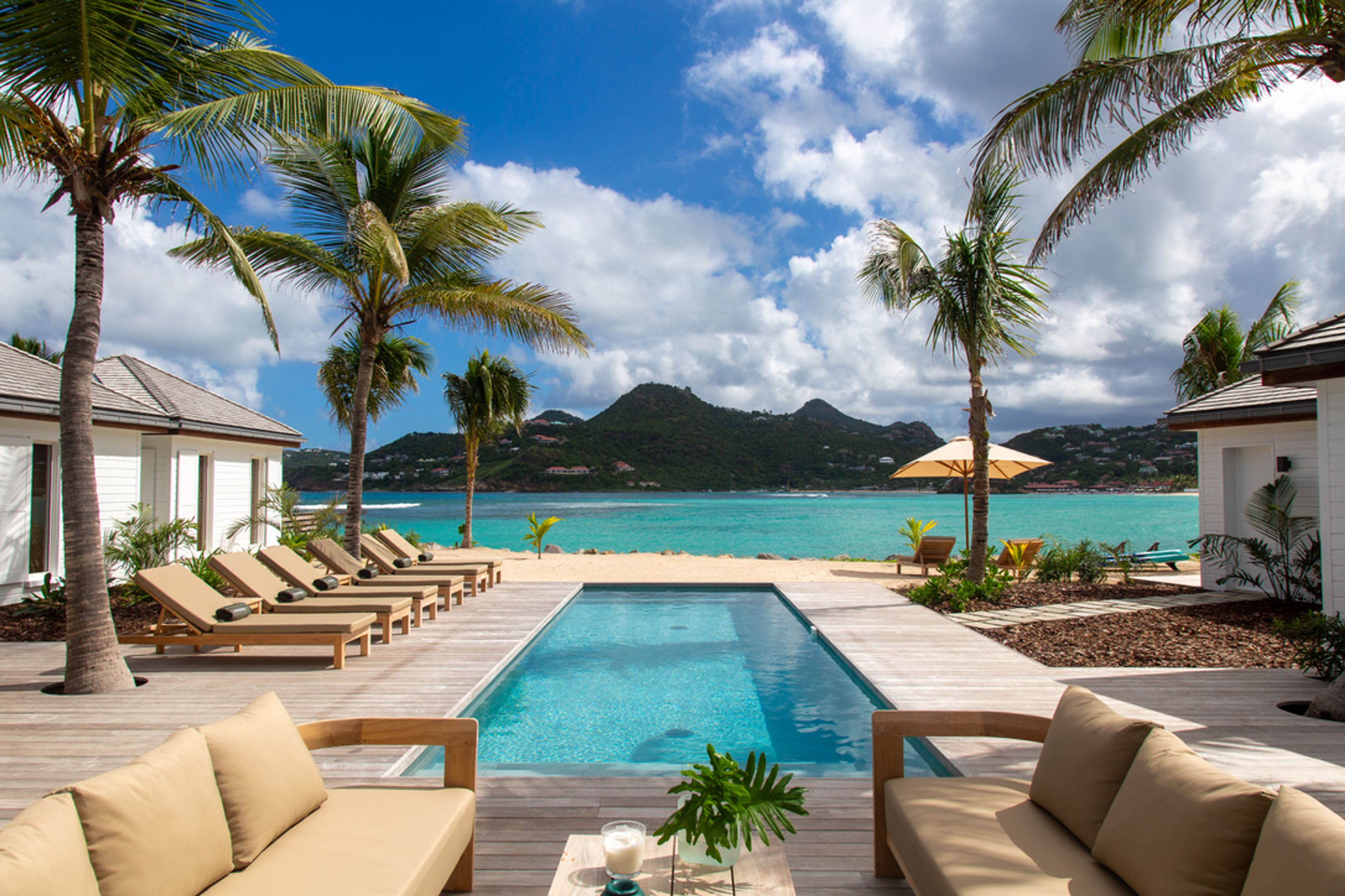 Main view of villa Castelle in Saint-Jean Beach, St. Barts