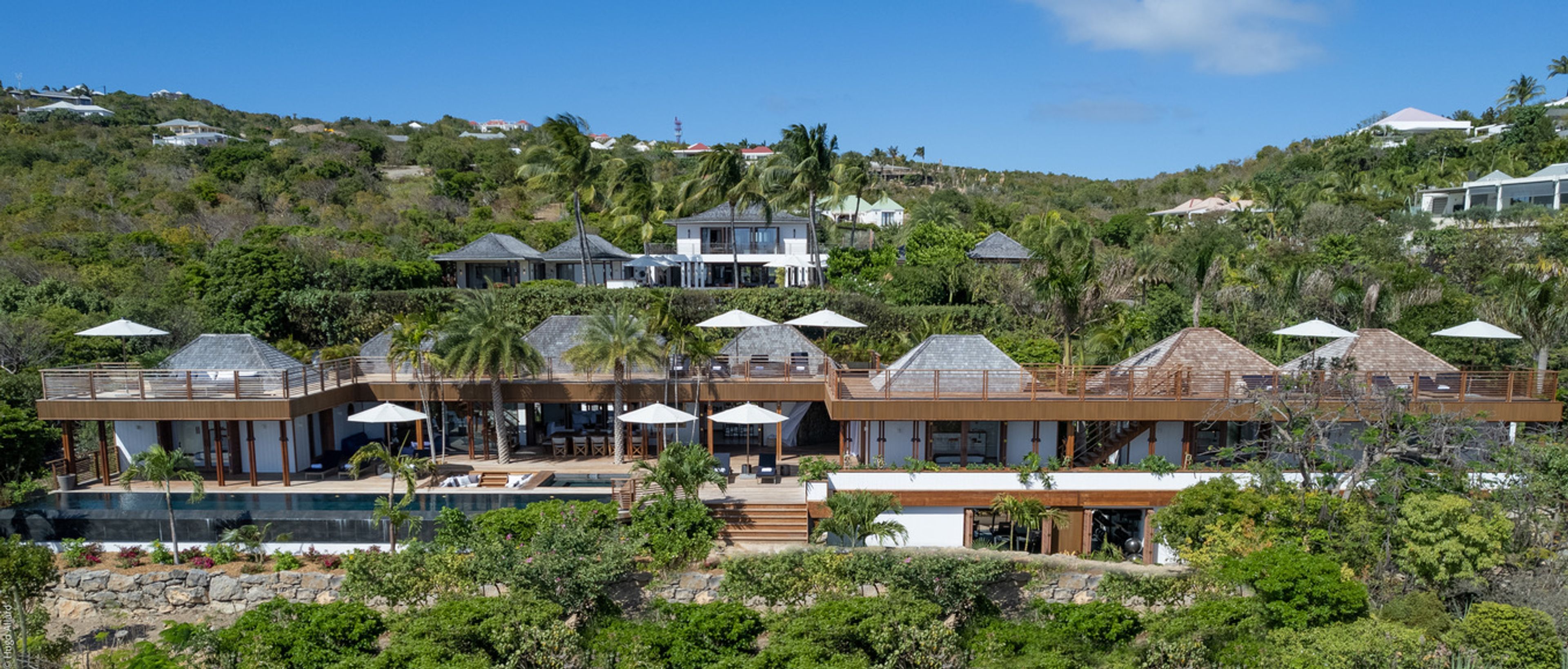Main view of villa Aura in Gouverneur, St. Barts