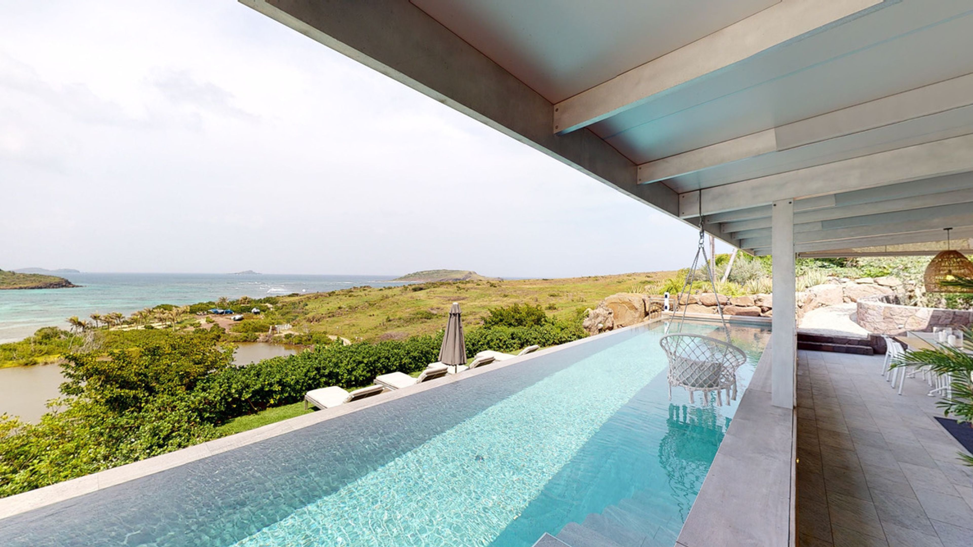 Main view of villa Yolo in Grand Cul de Sac, St. Barts