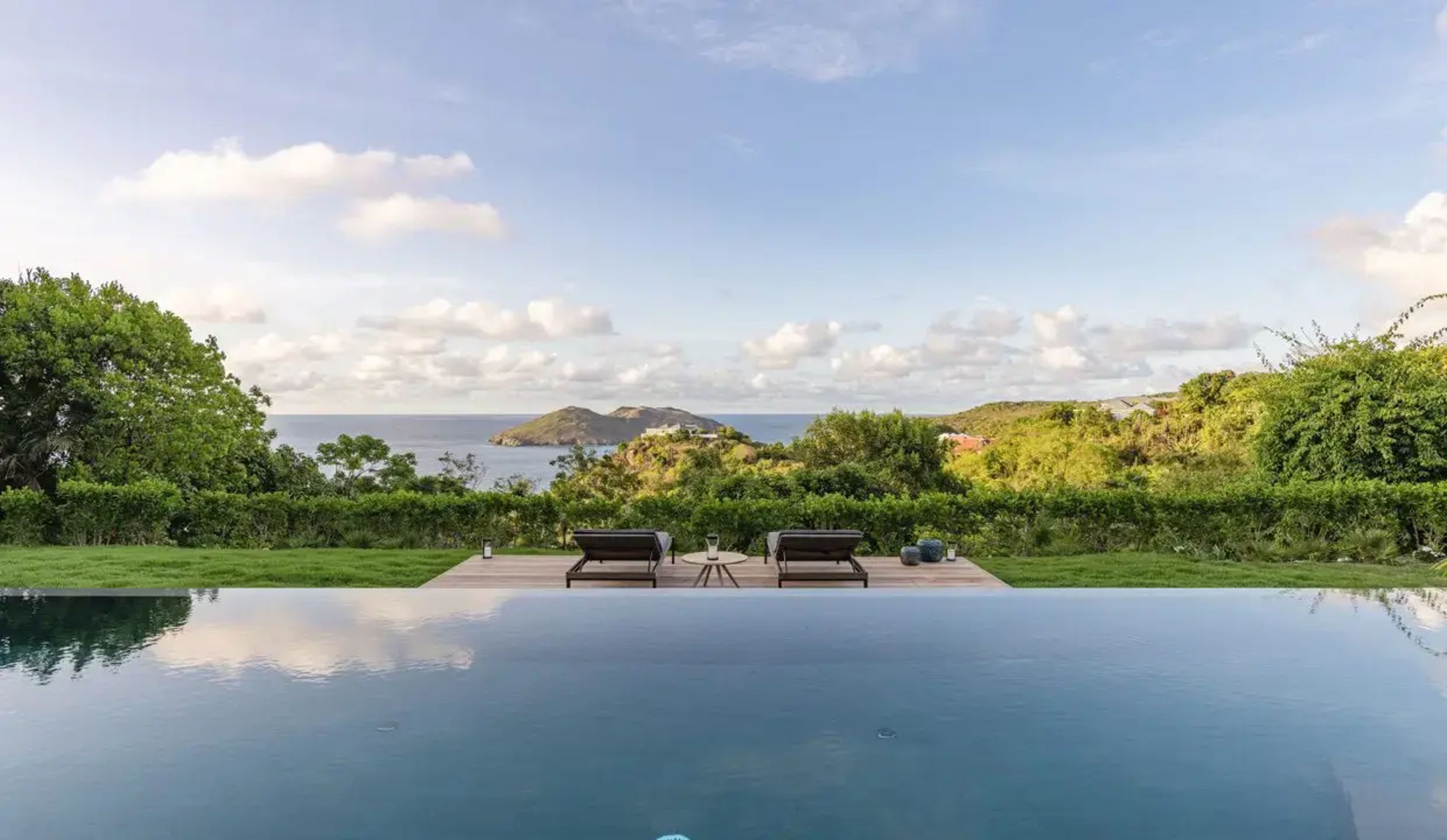 Main view of villa Eva in Colombier, St. Barts