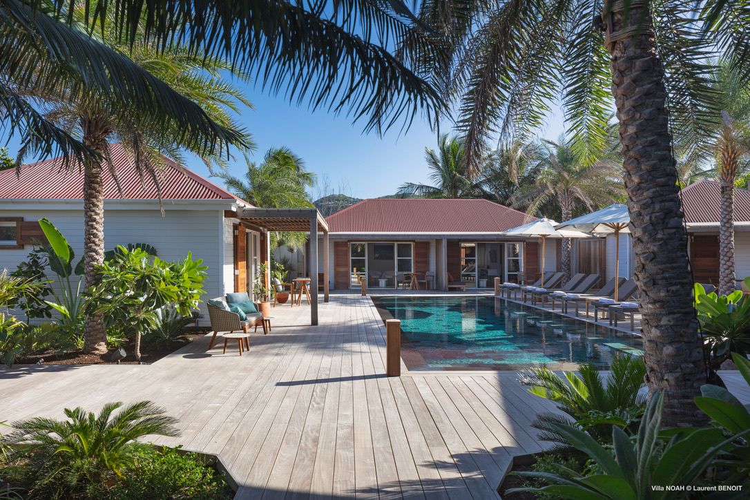 Main view of villa Noah in St Jean, St. Barts