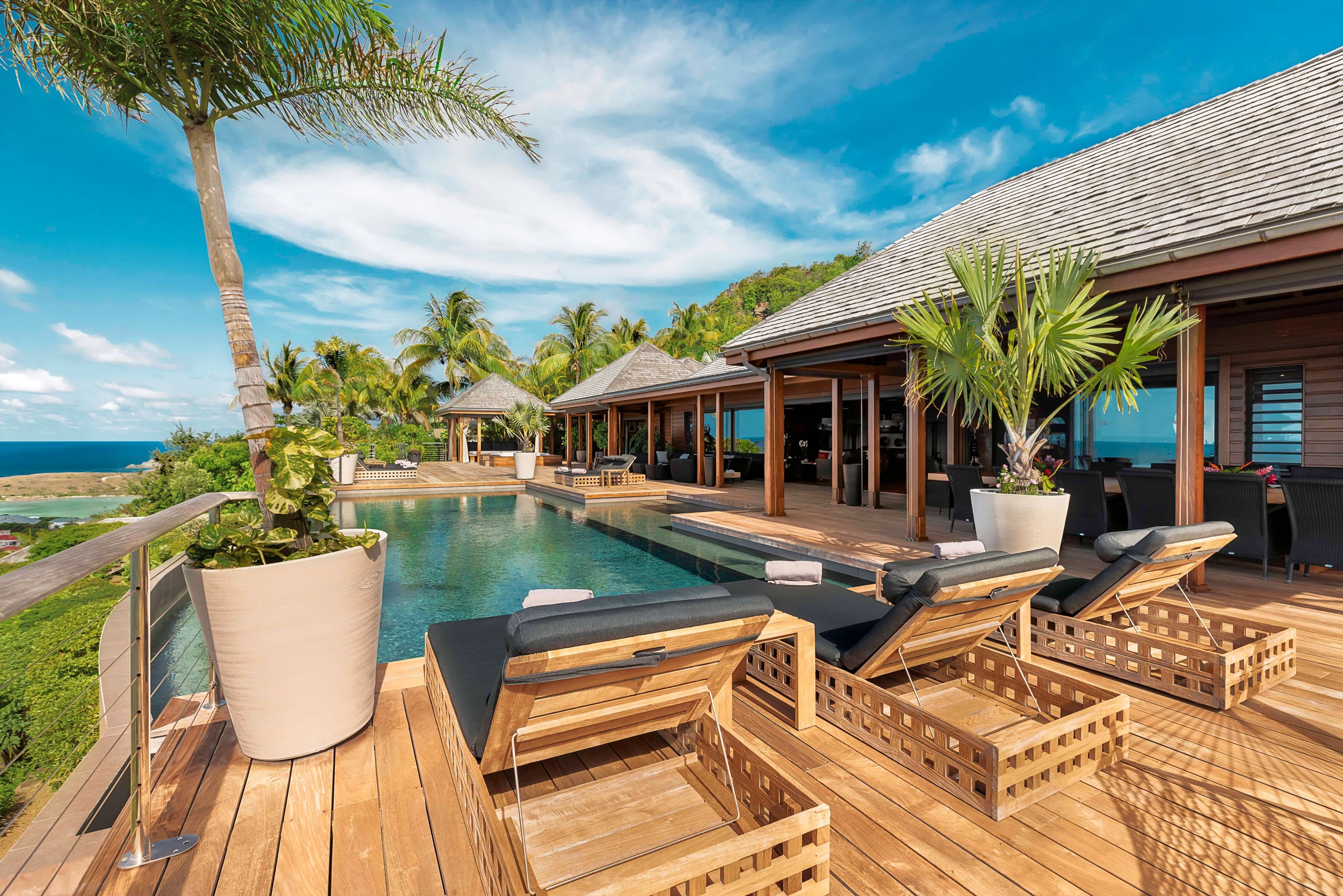 Main view of villa Jade in Marigot, St. Barts