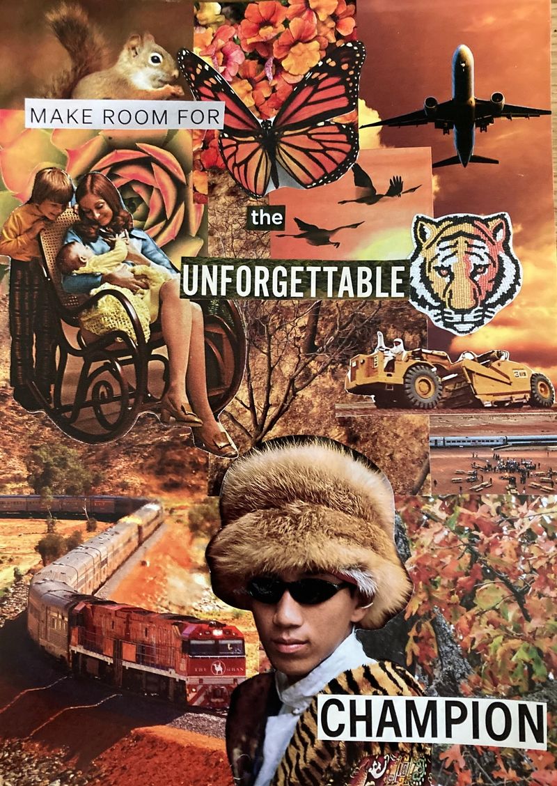 Mixed media artwork by Sabrina