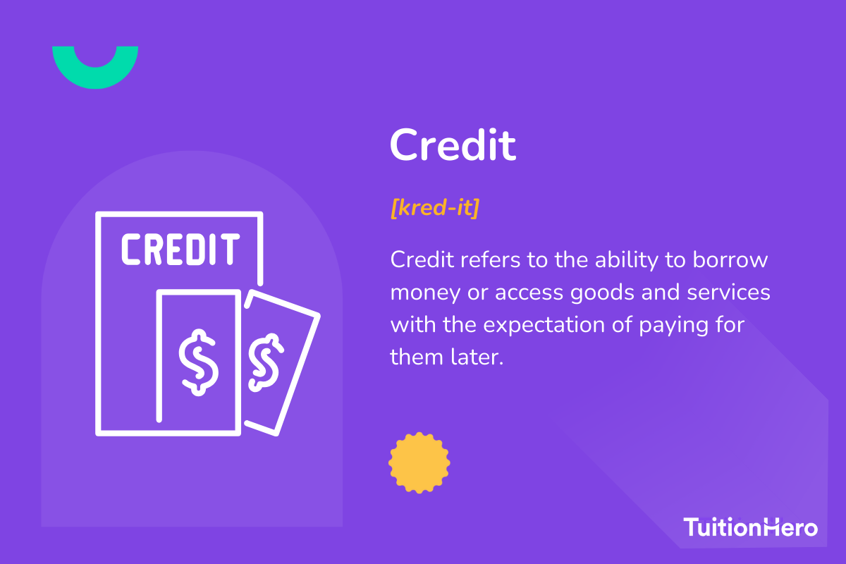 Credit: Credit refers to the ability to borrow money or access goods and services with the expectation of paying for them later.