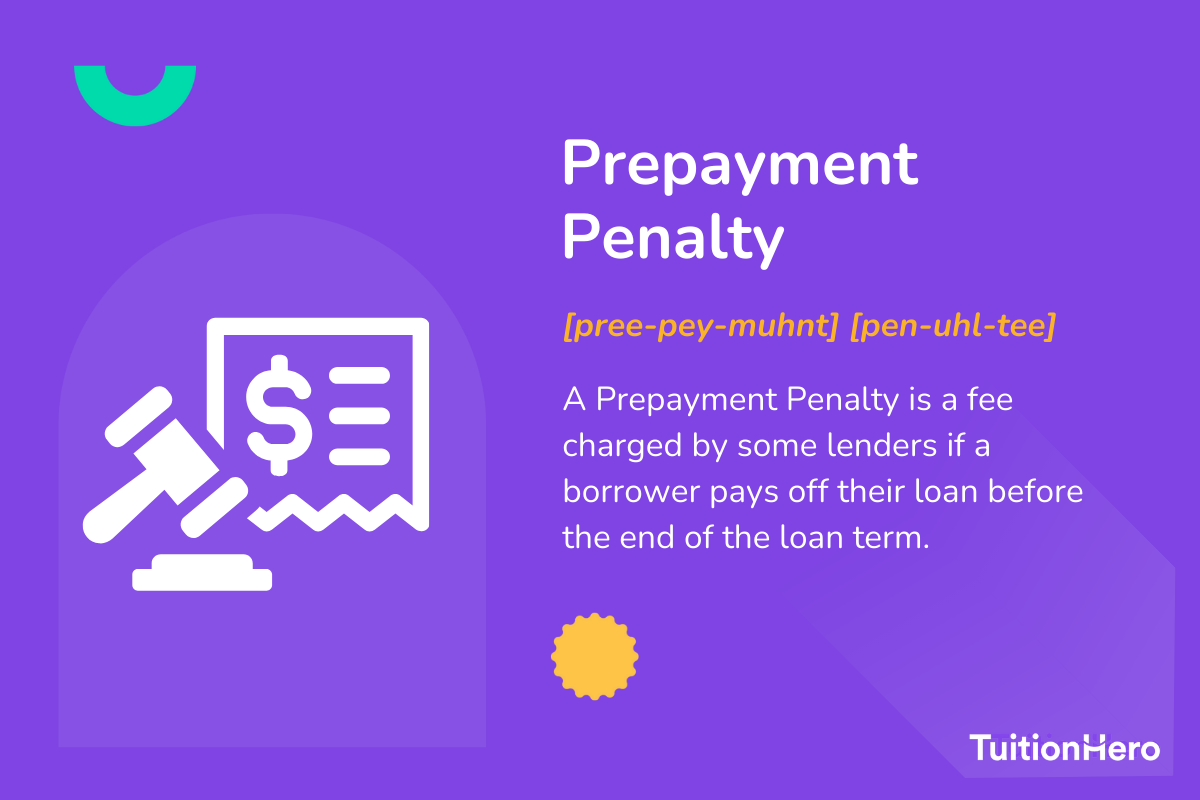 Prepayment Penalty: A Prepayment Penalty is a fee charged by some lenders if a borrower pays off their loan before the end of the loan term.