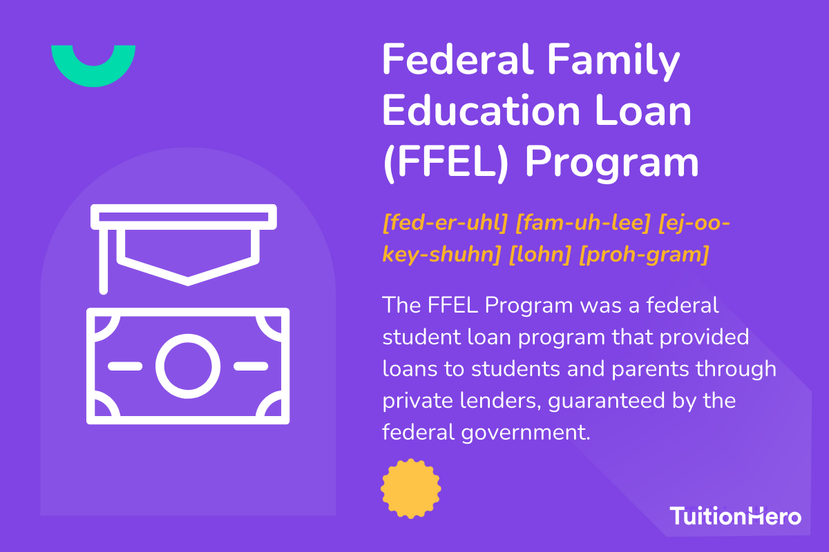 Federal Family Education Loan (FFEL) Program: The FFEL Program was a federal student loan program that provided loans to students and parents through private lenders, guaranteed by the federal government.