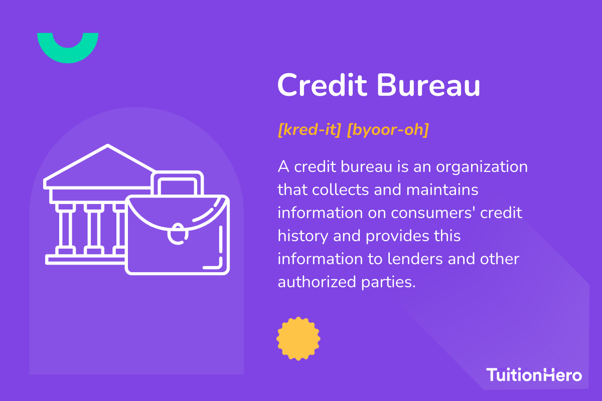 Credit Bureau: A credit bureau is an organization that collects and maintains information on consumers' credit history and provides this information to lenders and other authorized parties.