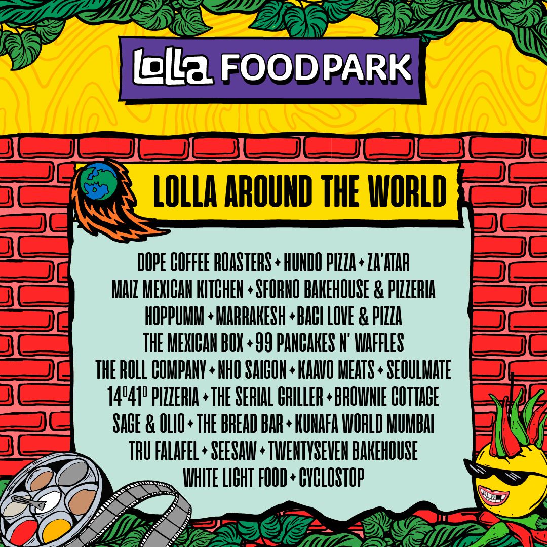 Lolla Food Park Lineup at Lollapalooza India 2023