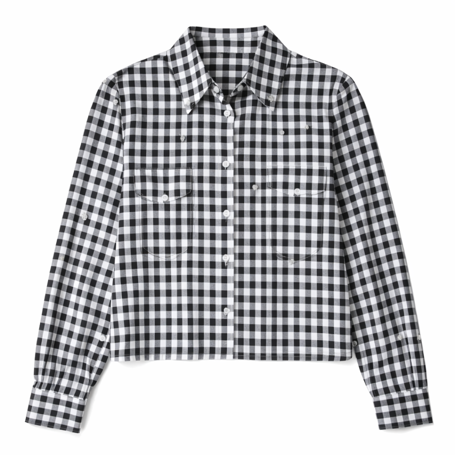 Rhinestone Gingham Top