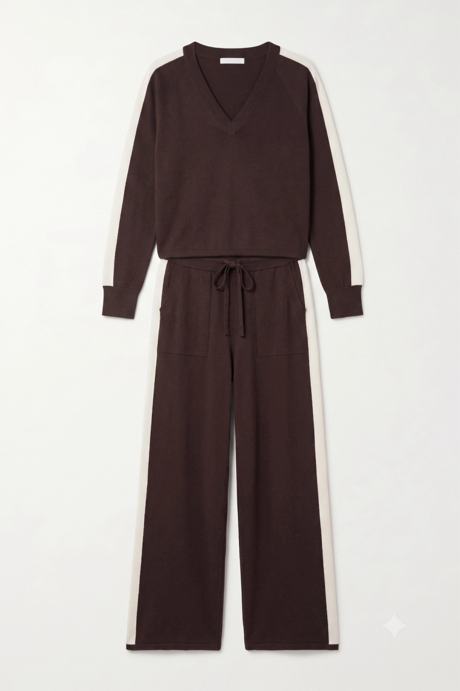 Track Jacket & Wide Leg Stripe Pant