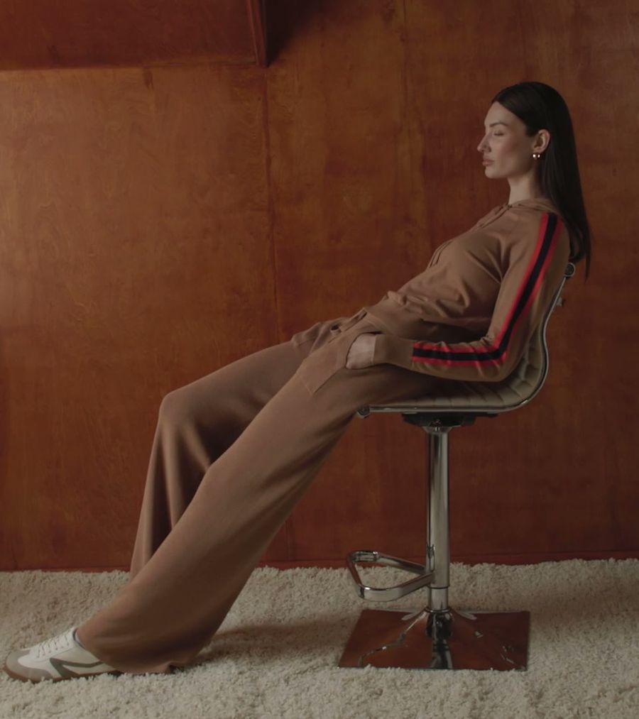 Stripe Hoodie & Wide Leg Pant