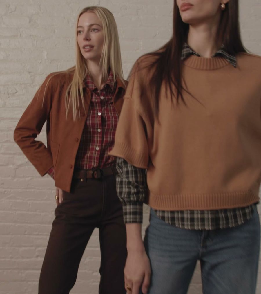 Crop Swing Jacket & Boxy Crew