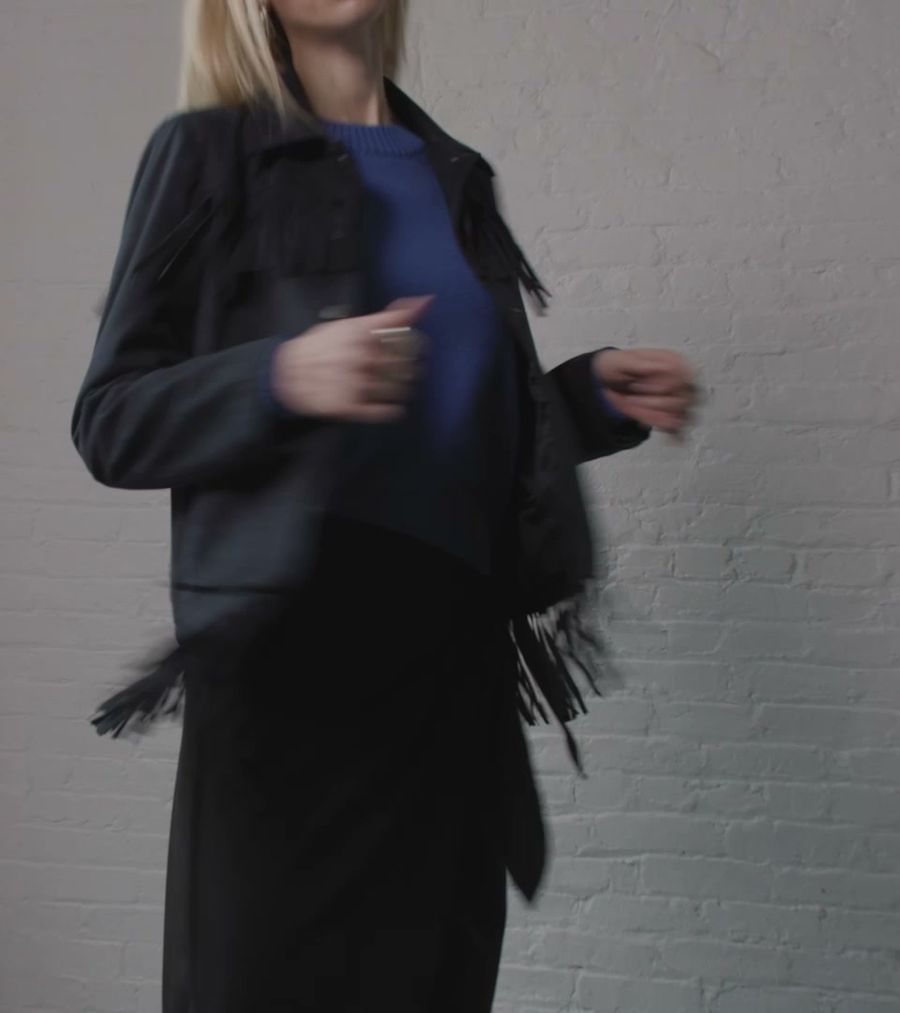 Fringe Shacket & Suede Wrap Skirt