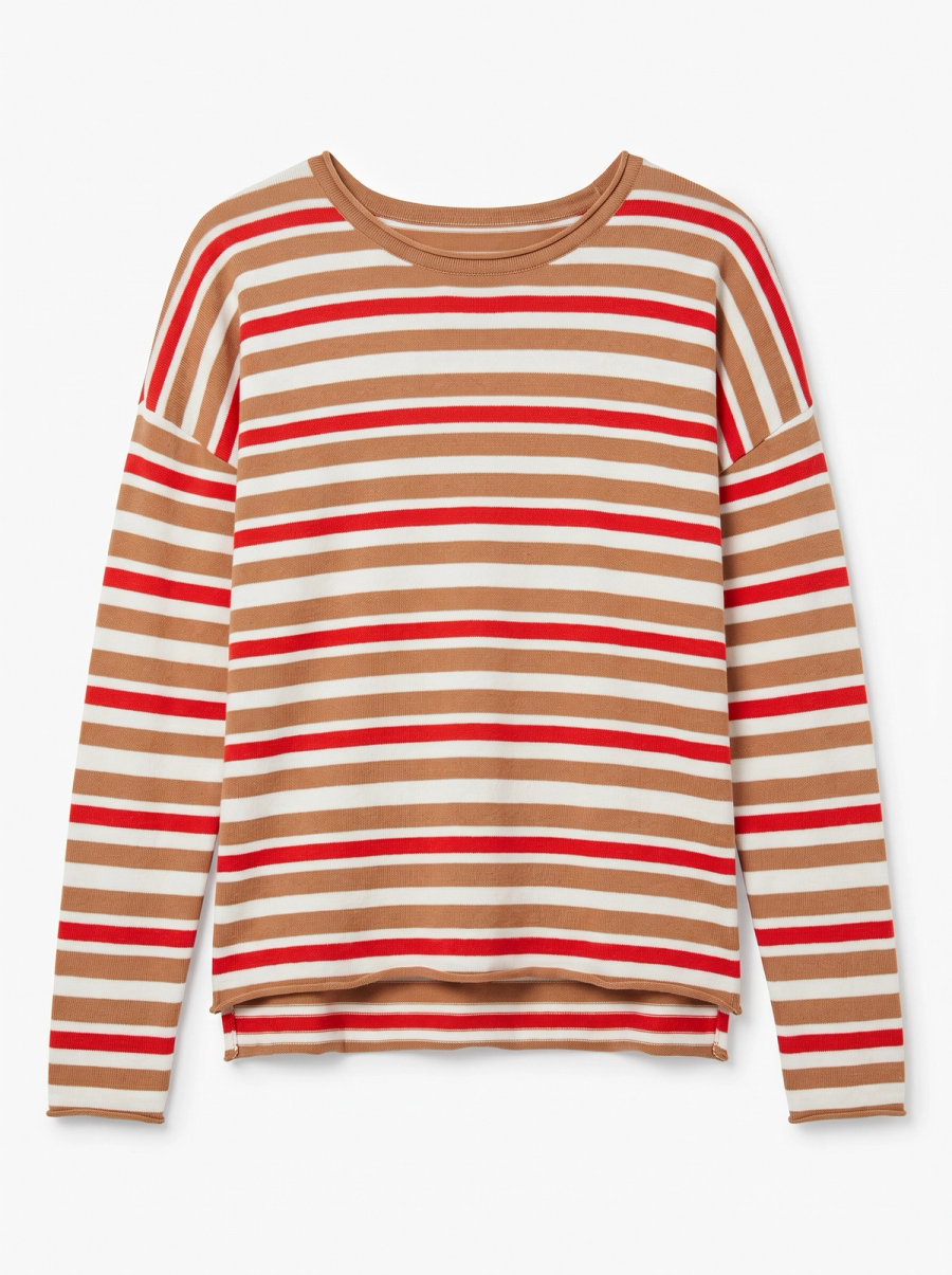 Roll Neck Striped Crew