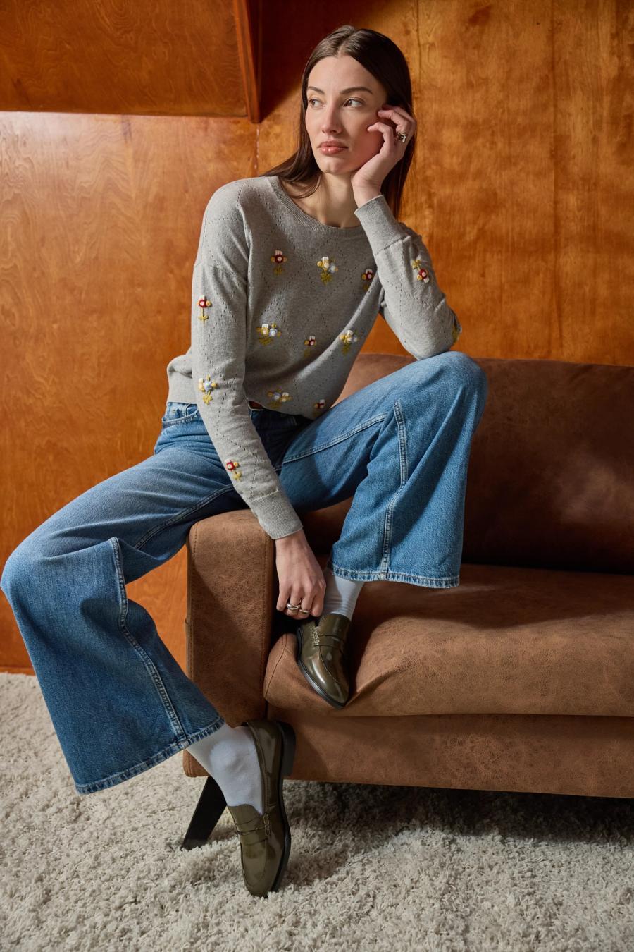 Floral Embroidered