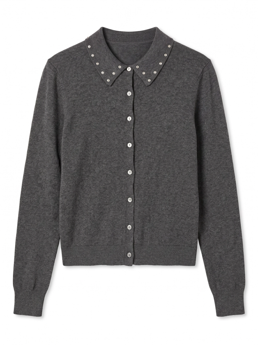 Studded Collar Top
